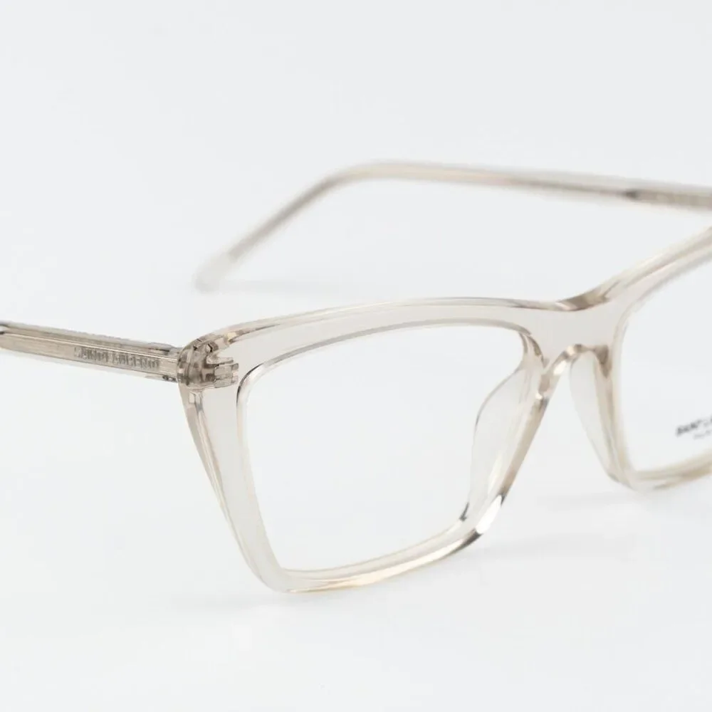 Saint Laurent Women Eyeglasses Beige Cat Eye SL737 MICA THIN OPT 004 BRAND NEW